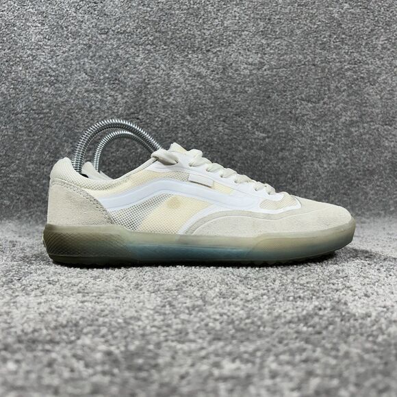 VANS Ave Pro Ultimate Waffle Mens Size 7 White Athletic Skate Shoes Used - Picture 1 of 11